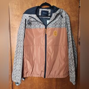 Coach Men'sSignature Full Zip Windbreaker Jacket
